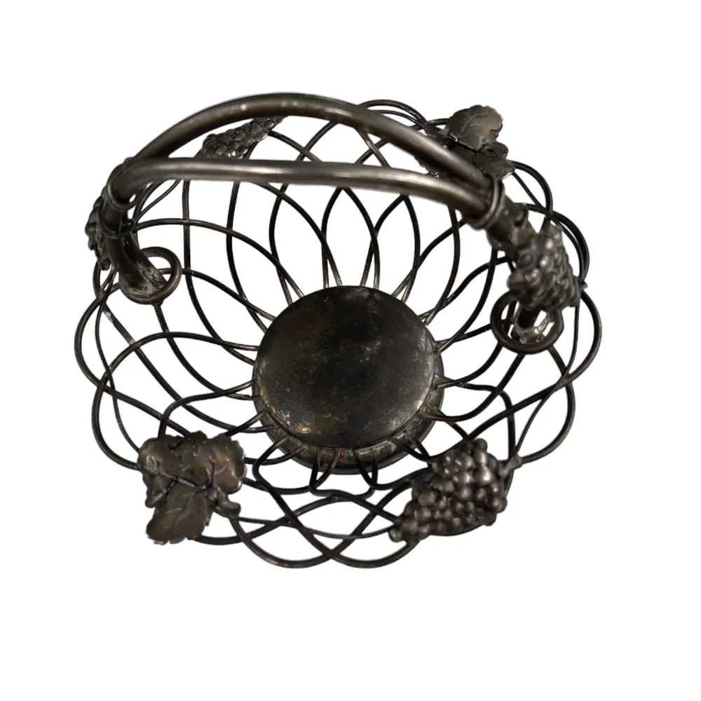 Studio Silver Smiths‎ Vintage Silver Plated Fruit Basket Bowl With Handle